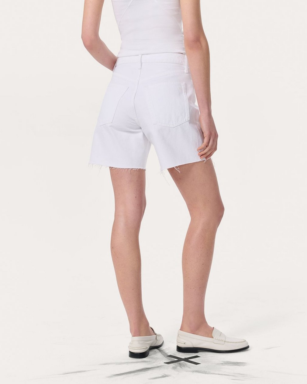 Kaia Denim Shorts - White