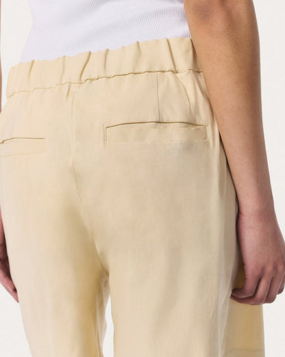 Leona Linen-Blend Shorts - Light Tan