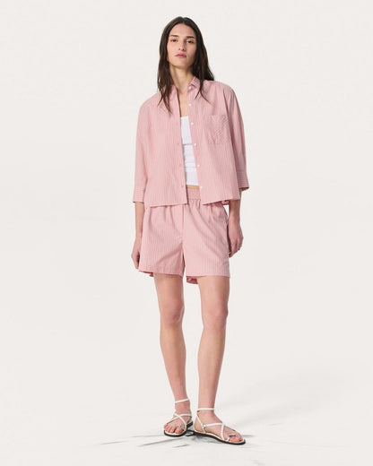 Emma Striped Shorts - Blush Stripe