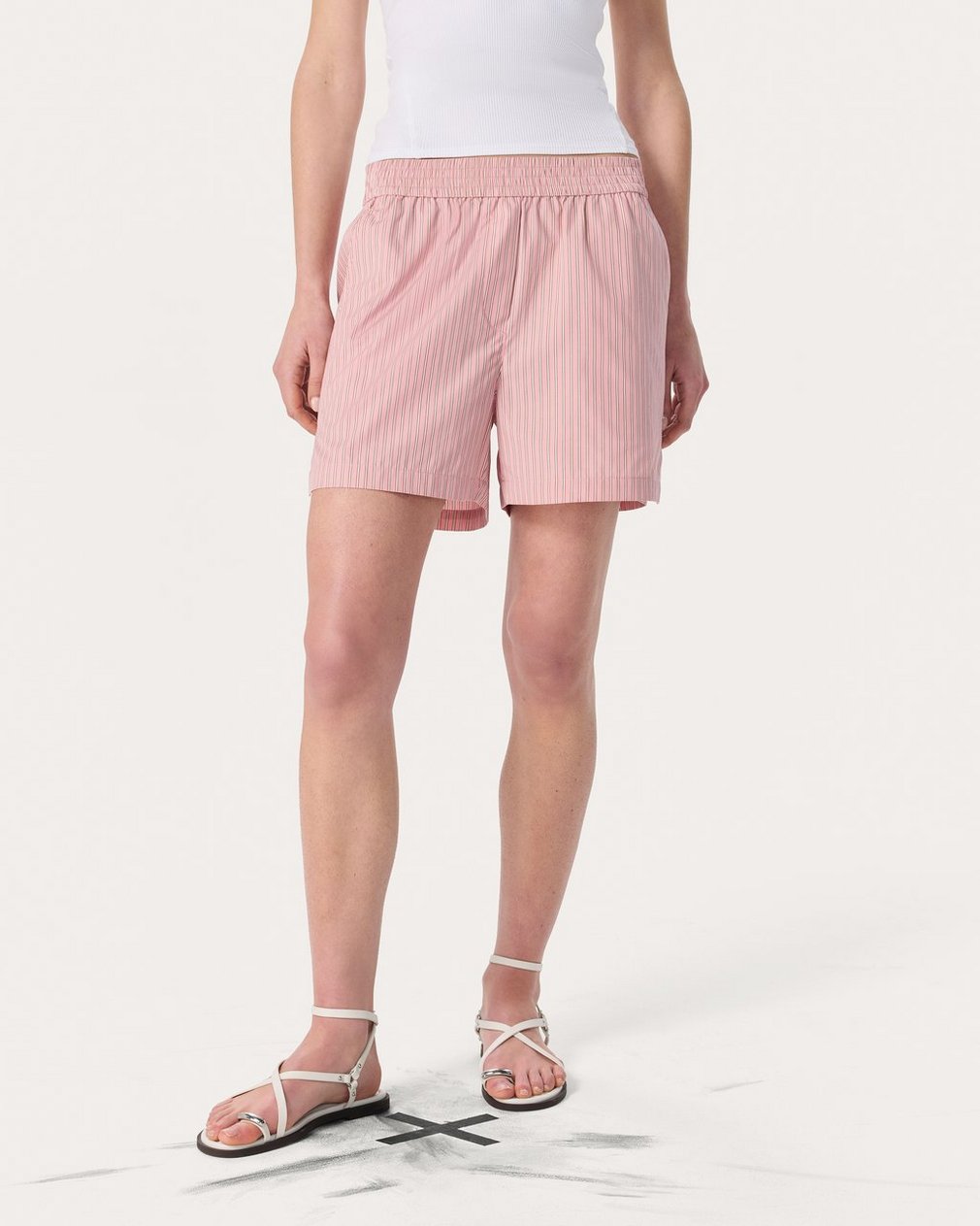 Emma Striped Shorts - Blush Stripe
