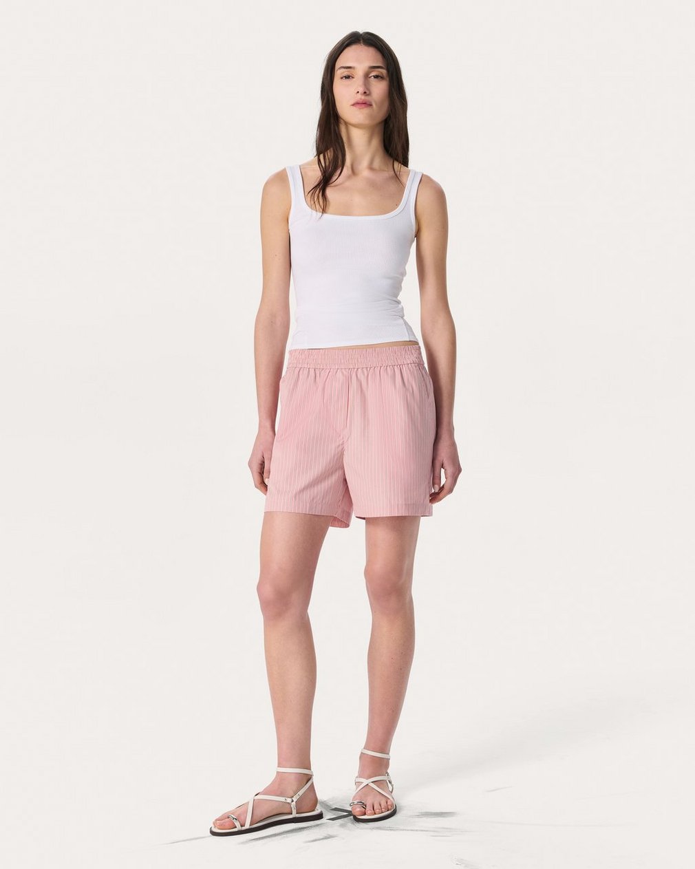 Emma Striped Shorts - Blush Stripe