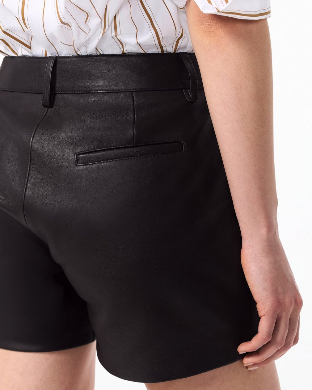 Aria Leather Shorts - Brown