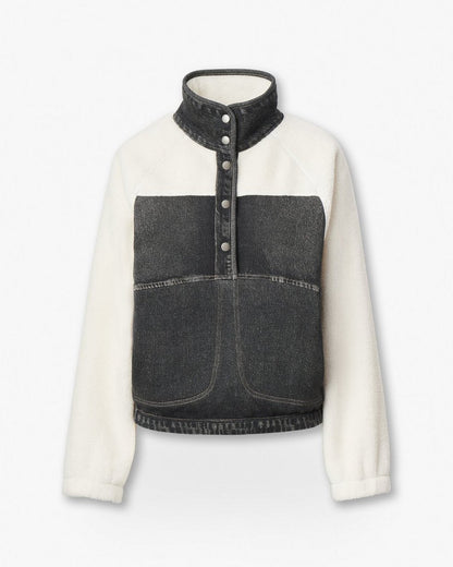 Miramar Sherpa Popover - Faded Black