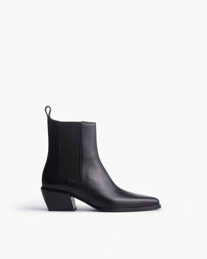 Joni Leather Chelsea Boots - Black