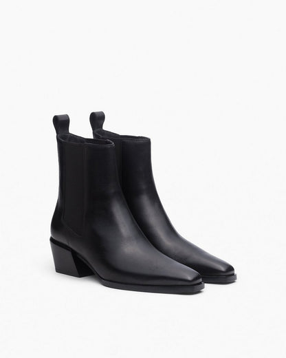 Joni Leather Chelsea Boots - Black