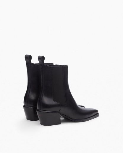 Joni Leather Chelsea Boots - Black