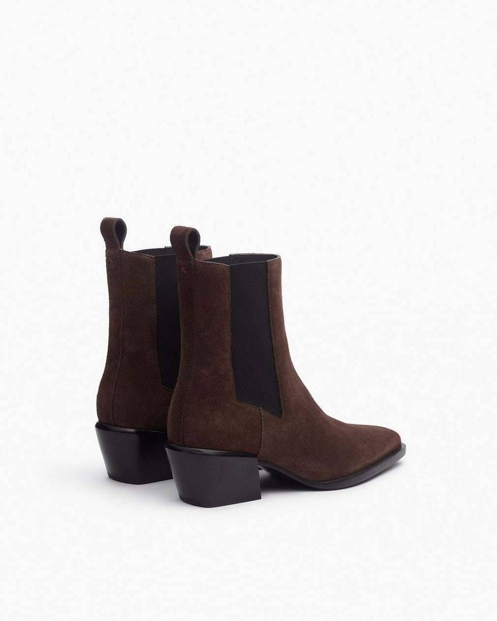 Joni Italian Suede Chelsea Boots - Dark Espresso Suede