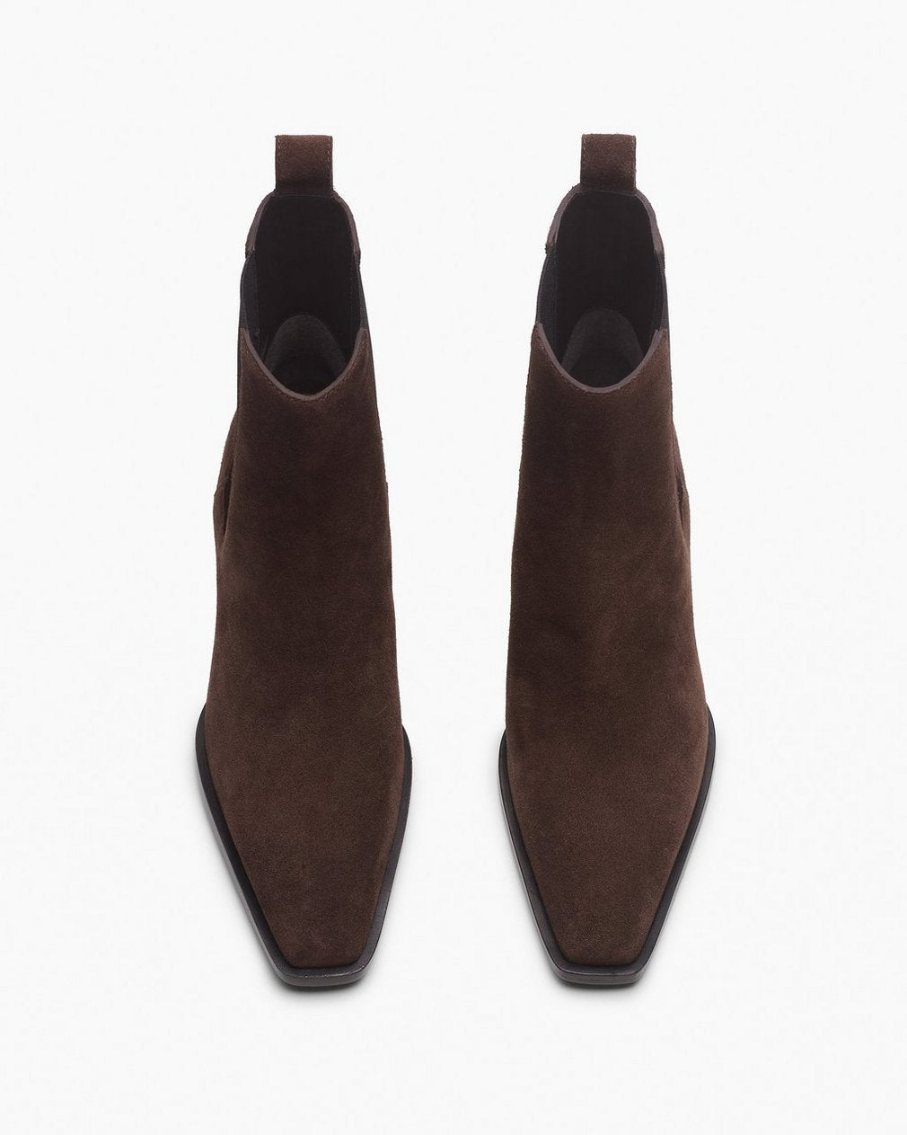 Joni Italian Suede Chelsea Boots - Dark Espresso Suede
