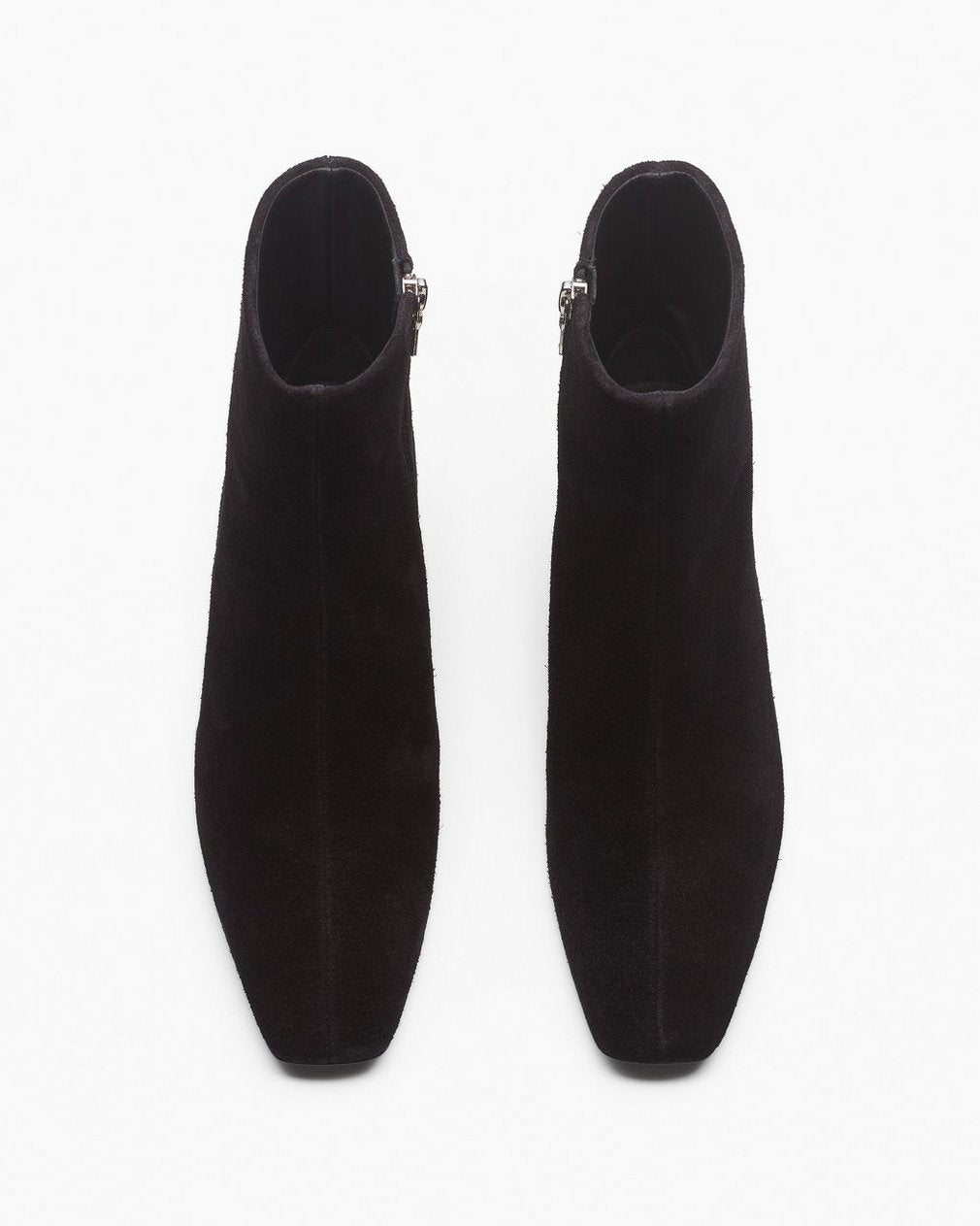 Avery Zip Suede Ankle Boots - Black Suede