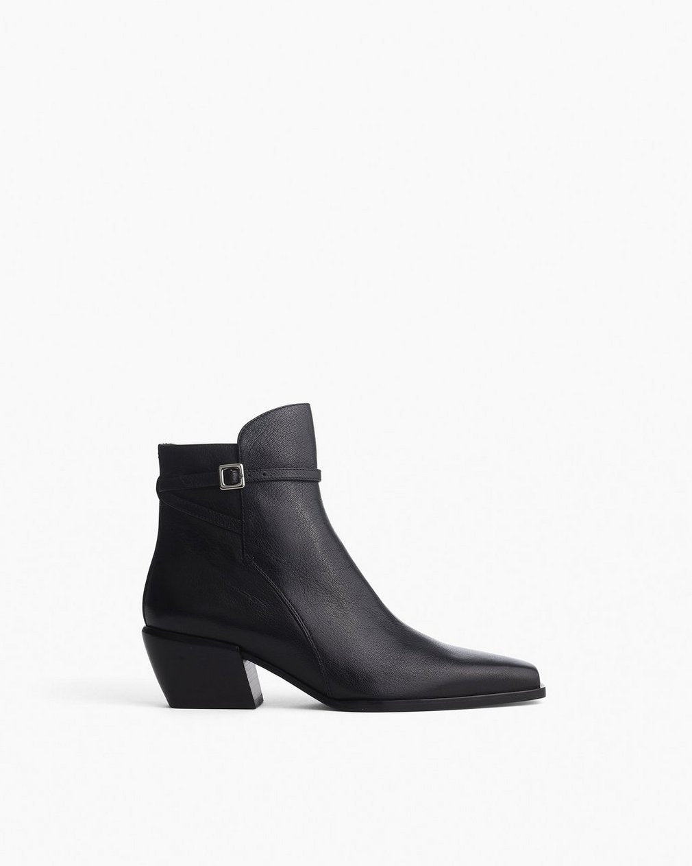 Joni Leather Buckle Boots - Black