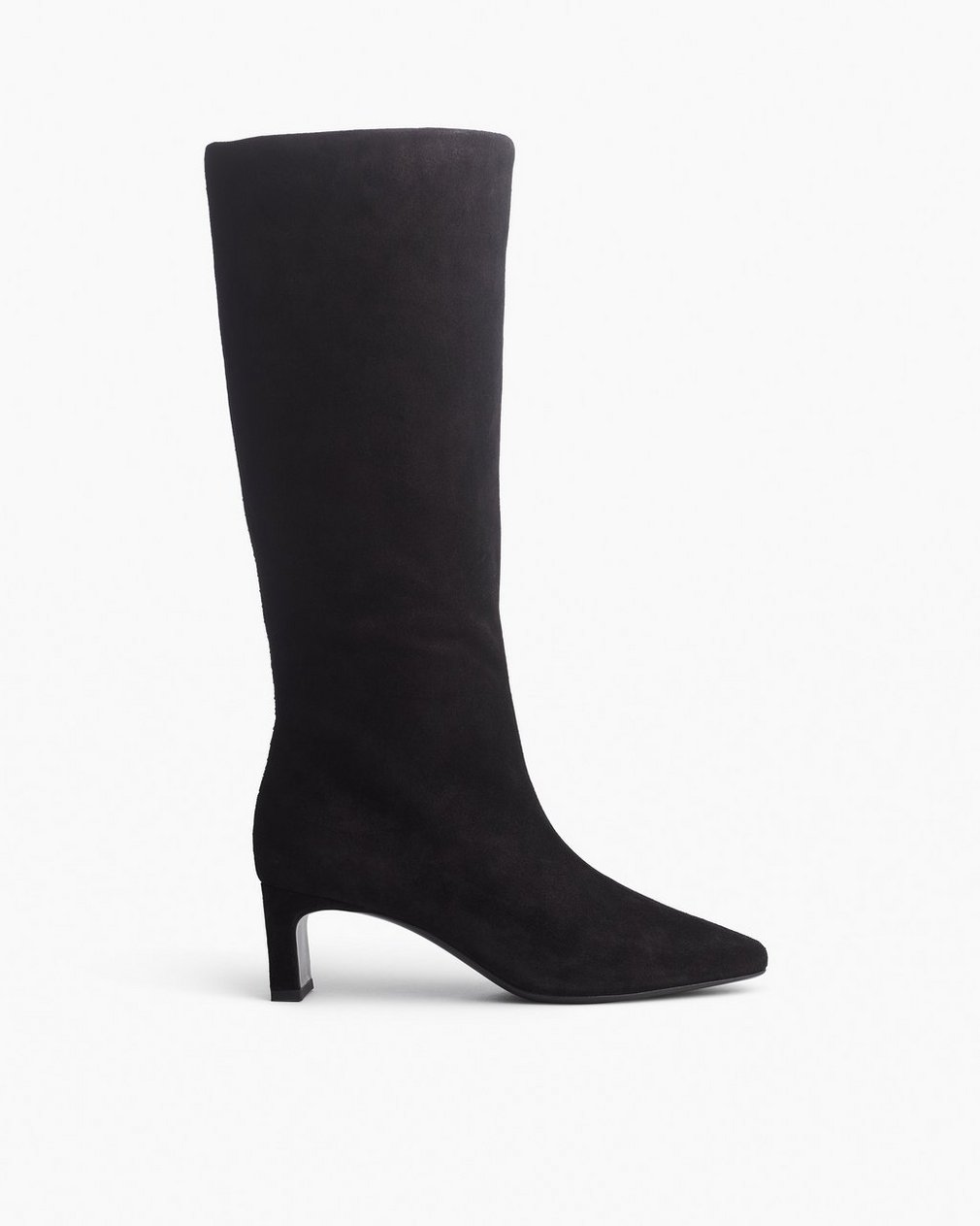 Astor Suede Slouch Boots - Black Suede