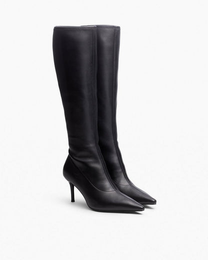 Mercer Leather Knee-High Boots - Black