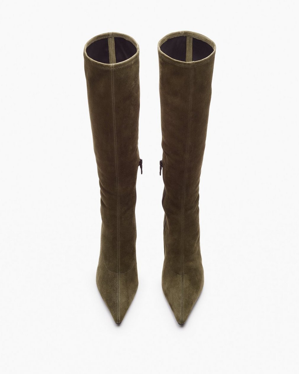 Mercer Suede Knee-High Boots - Olive Night Suede