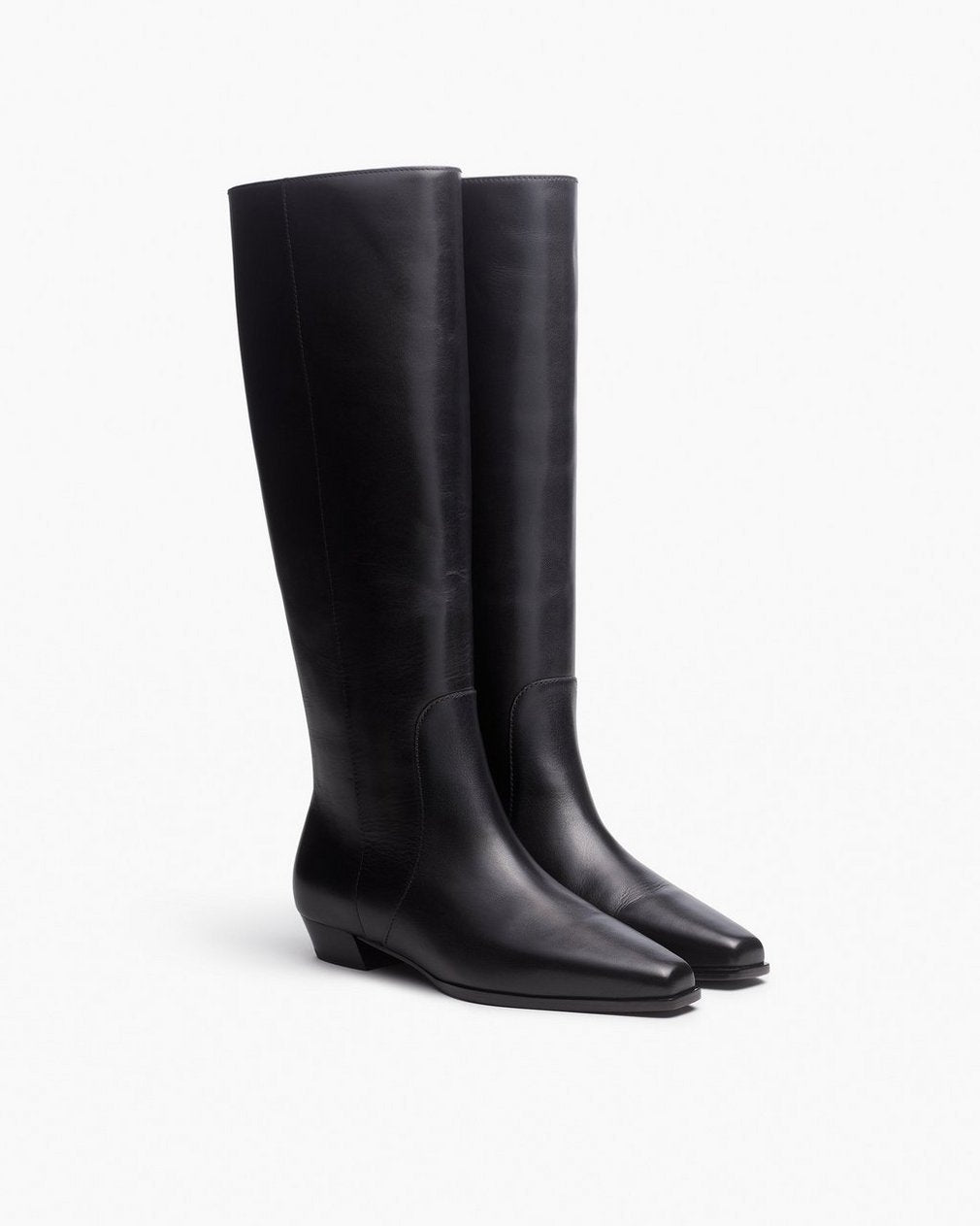 Joni Leather Knee-High Boots - Black