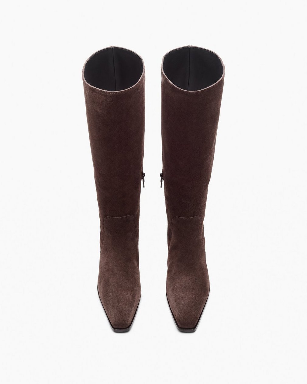 Joni Italian Suede Knee-High Boots - Dark Espresso Suede