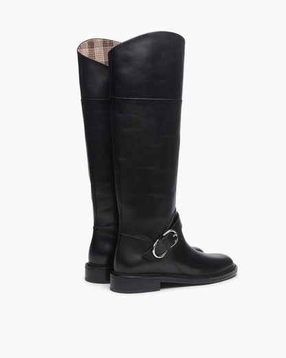 Hayden Leather Riding Boots - Black