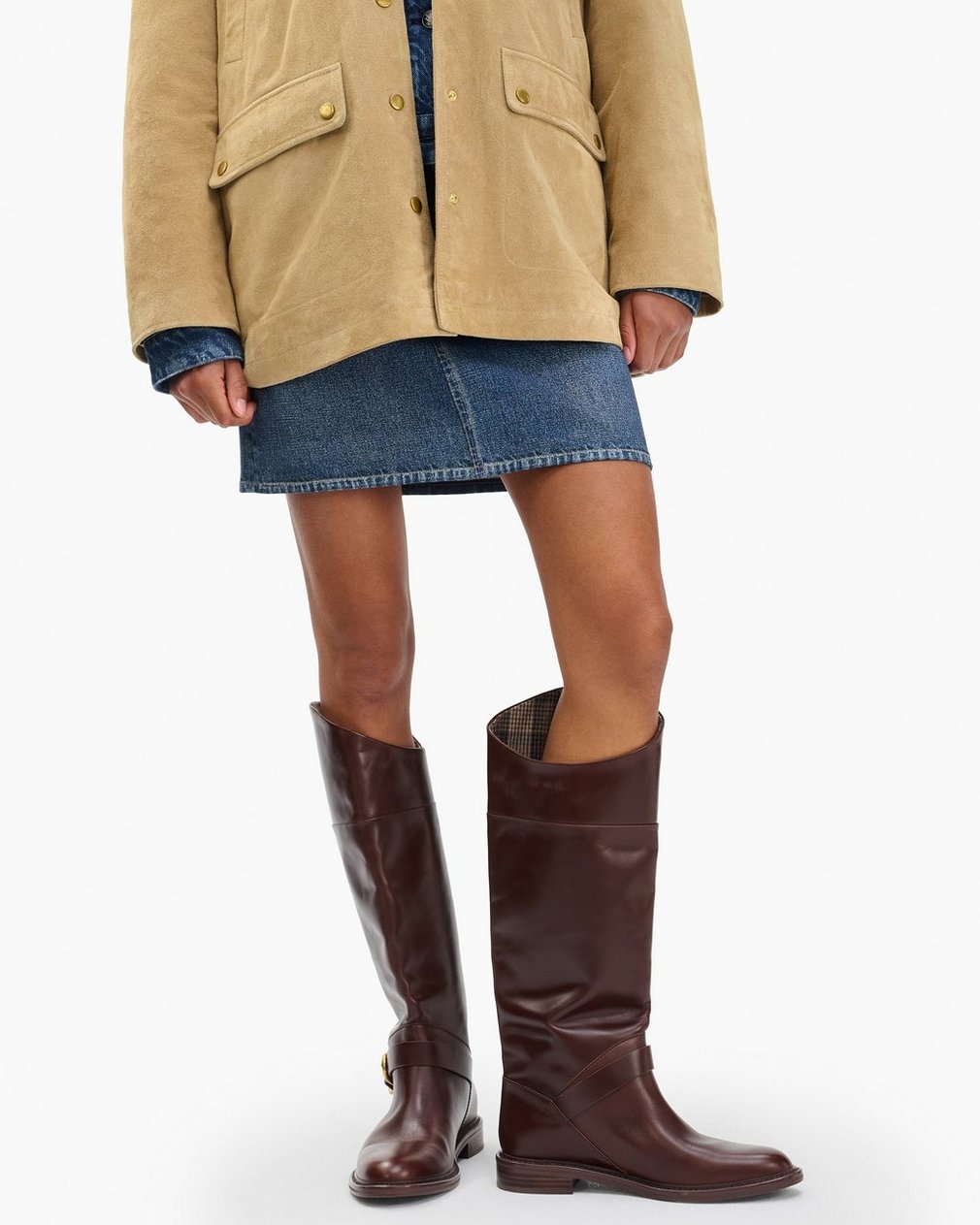 Hayden Leather Riding Boots - Mocha