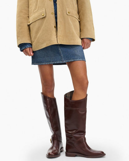 Hayden Leather Riding Boots - Mocha