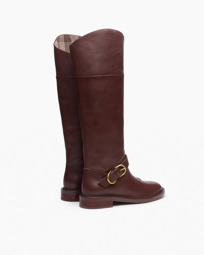 Hayden Leather Riding Boots - Mocha
