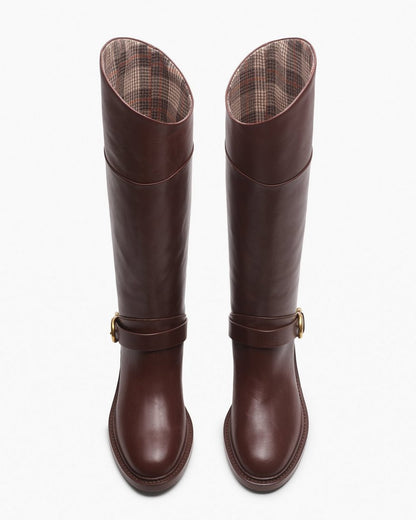 Hayden Leather Riding Boots - Mocha