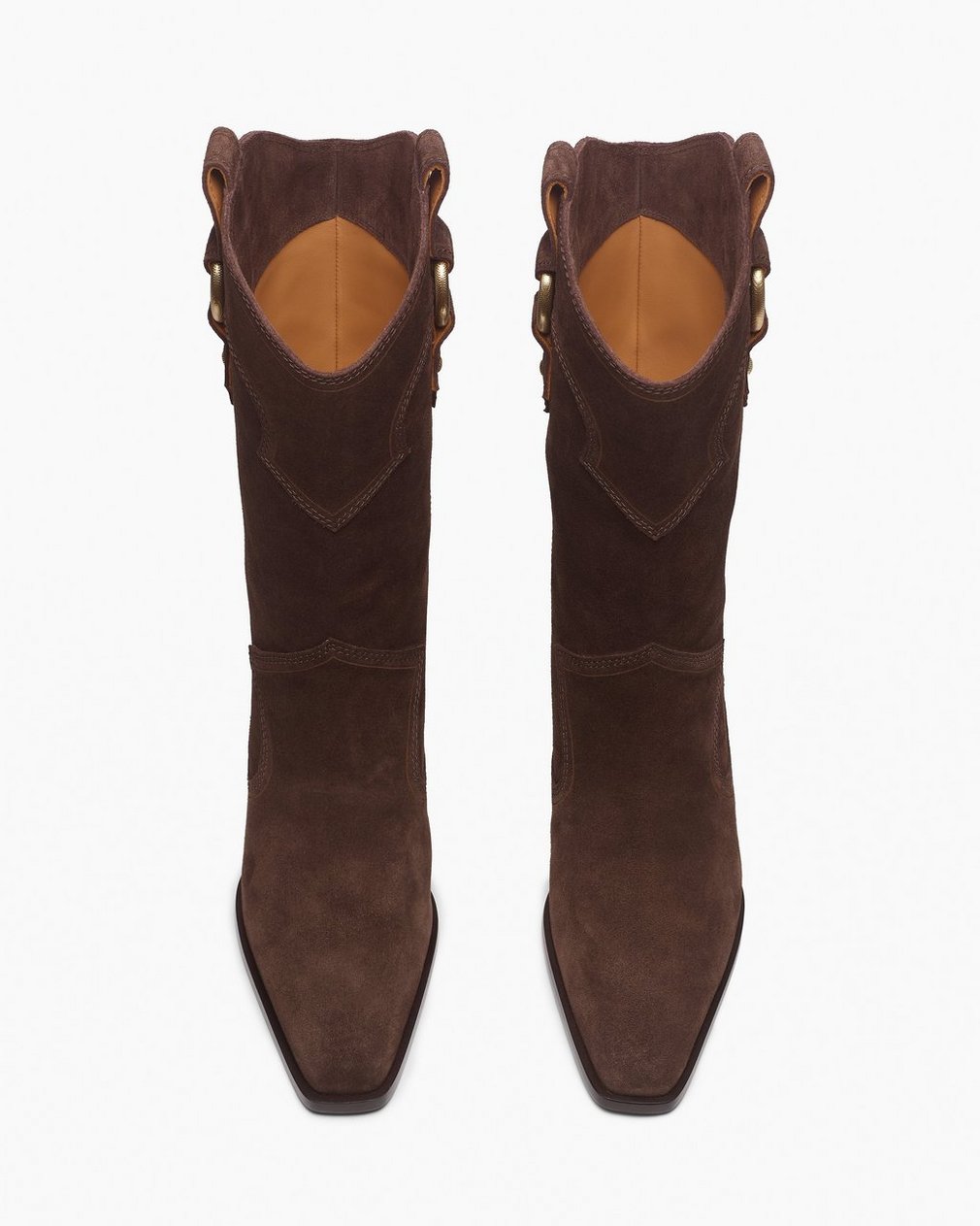 Joni Suede Cowboy Boots - Dark Espresso Suede