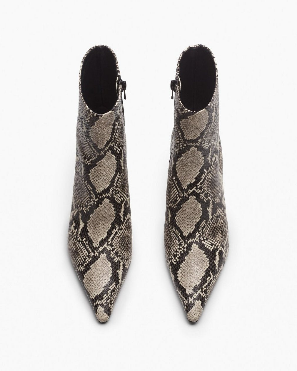 Mercer Embossed Leather Ankle Boots - White Snake