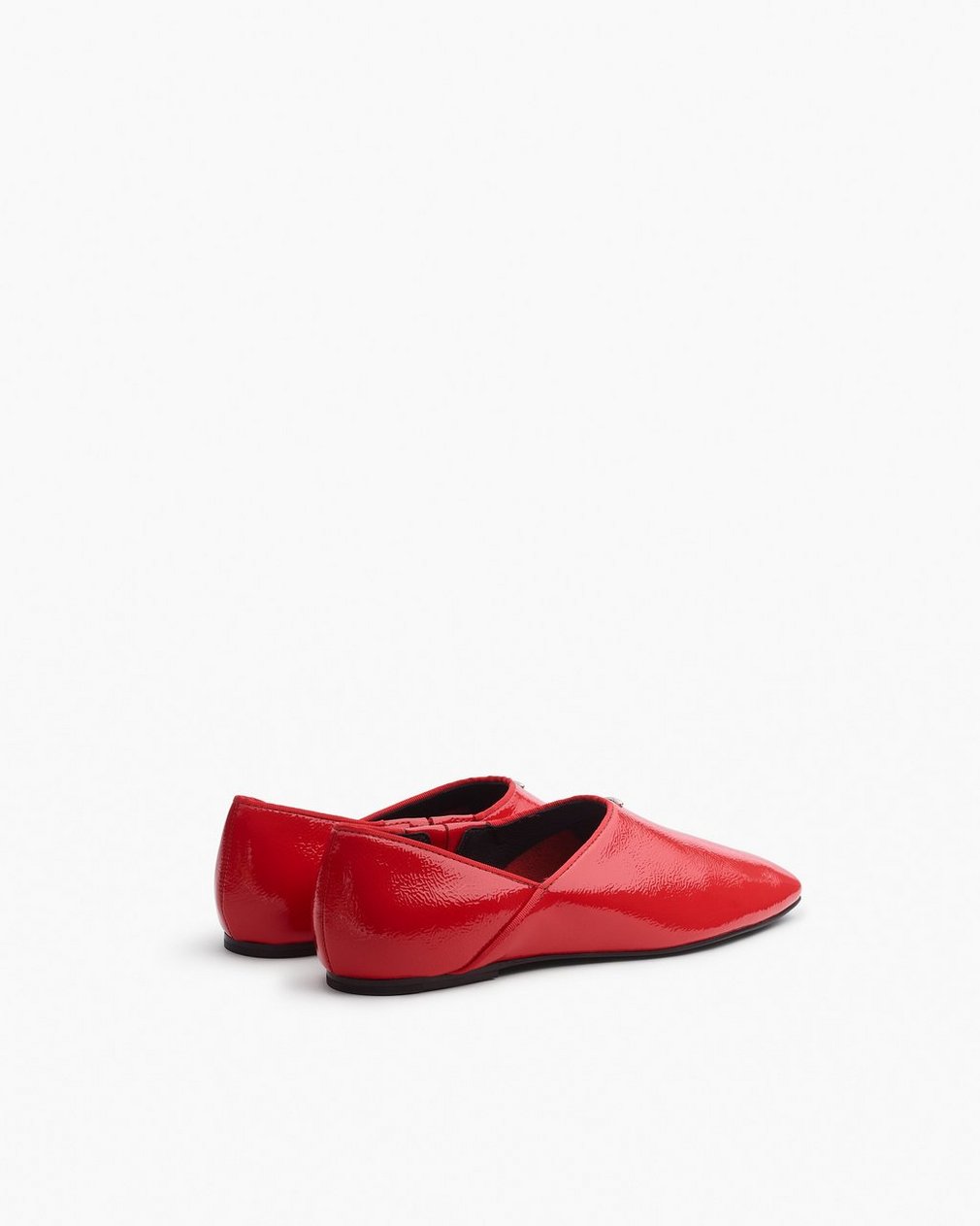 Sadie Leather Flats - Fiery Red