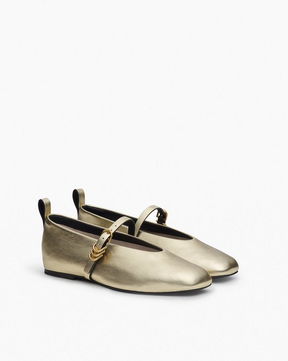 Spire Leather Mary Janes - Gold