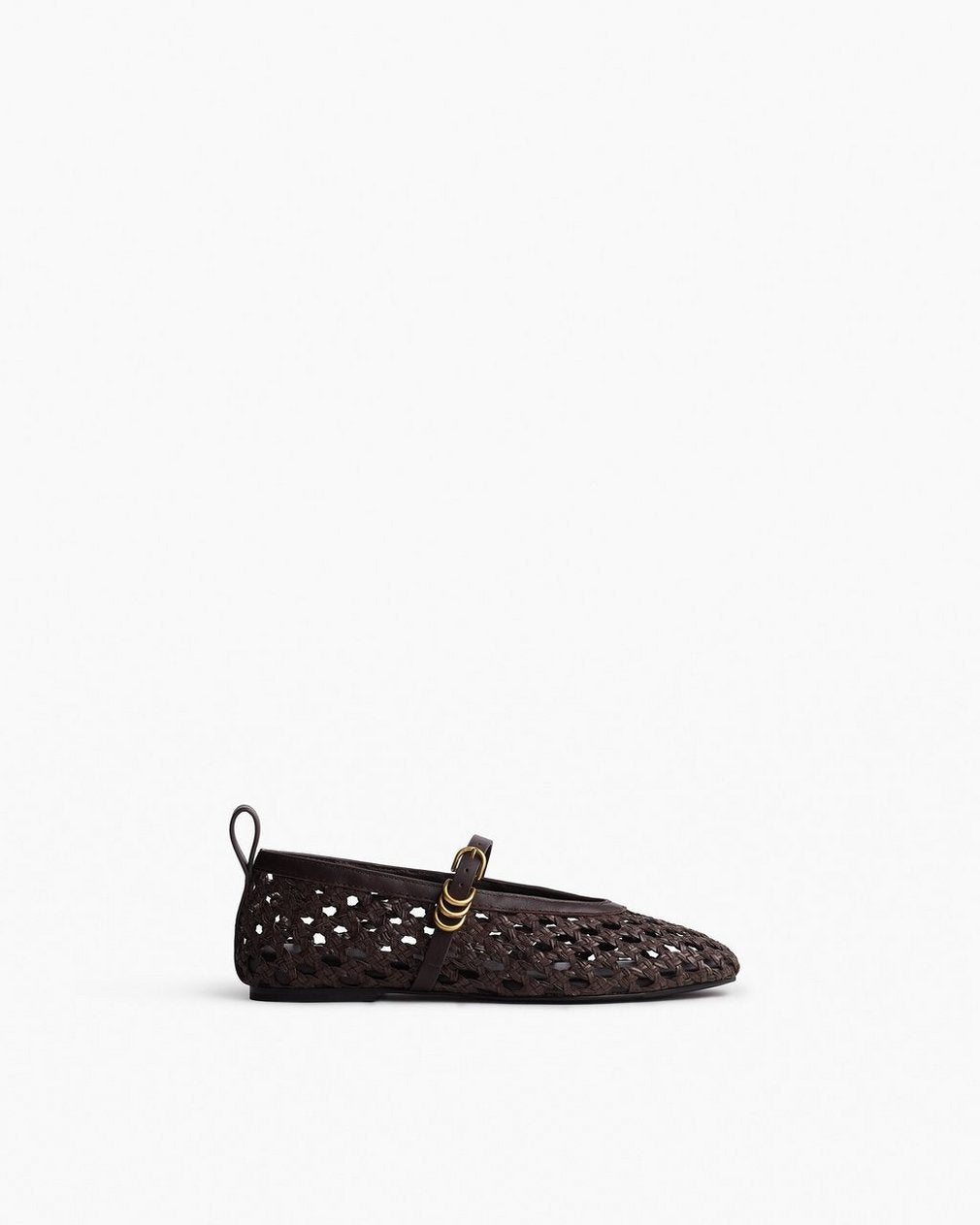 Spire Woven Faux Leather Mary Janes - Dark Epresso Woven