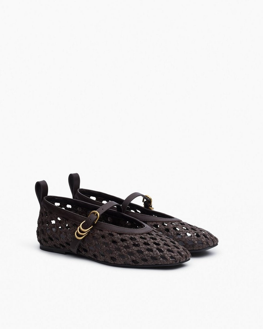 Spire Woven Faux Leather Mary Janes - Dark Epresso Woven