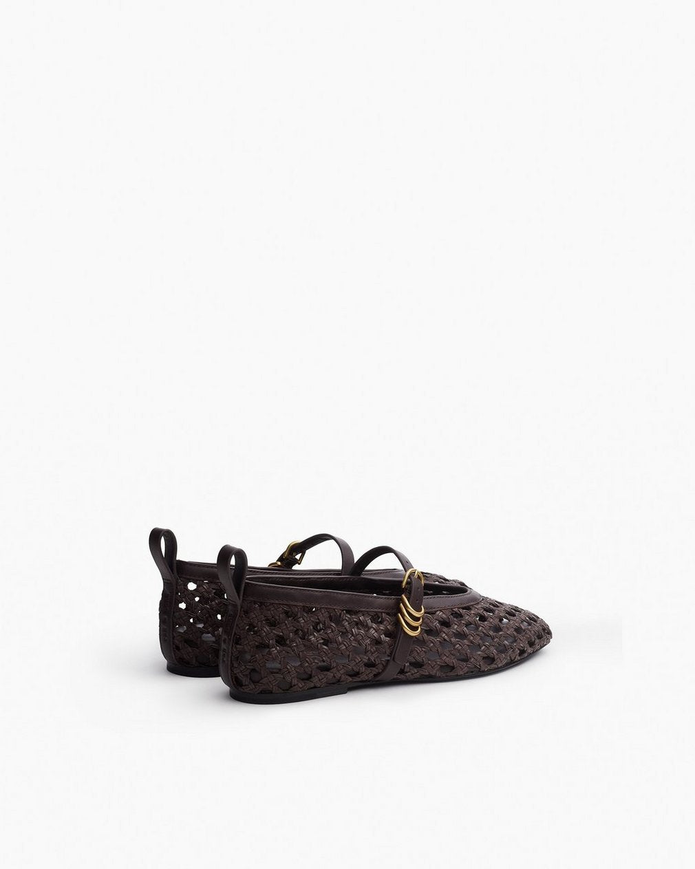 Spire Woven Faux Leather Mary Janes - Dark Epresso Woven