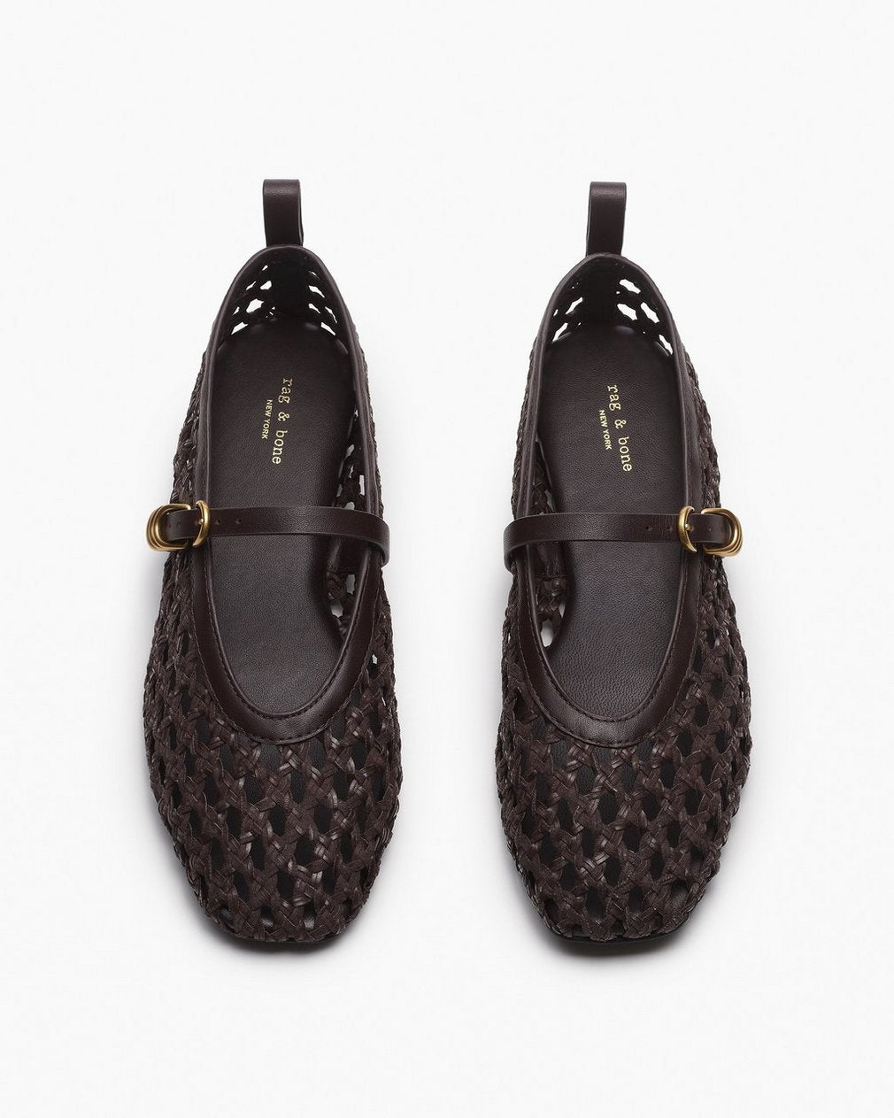 Spire Woven Faux Leather Mary Janes - Dark Epresso Woven