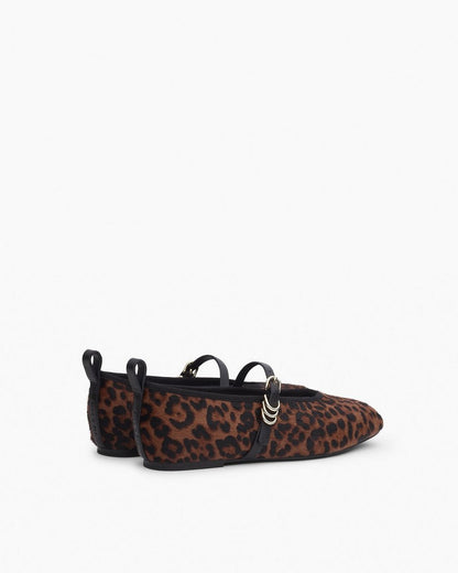 Spire Leopard Calf-Hair Mary Janes - Leopard Hair Calf
