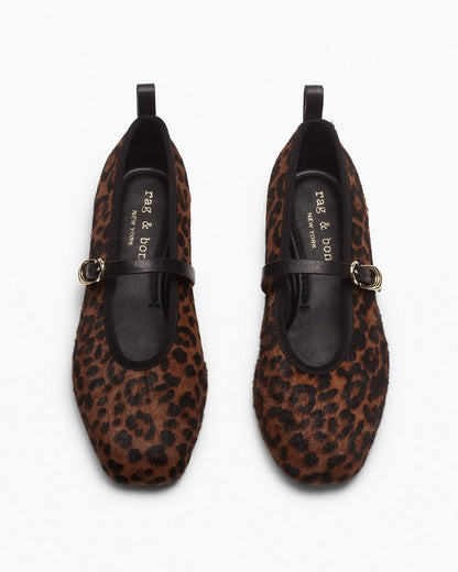 Spire Leopard Calf-Hair Mary Janes - Leopard Hair Calf