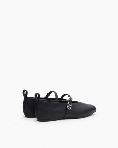 Spire Leather Mary Janes - Black