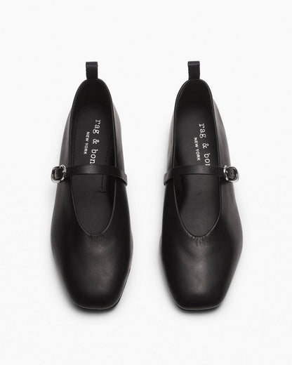 Spire Leather Mary Janes - Black