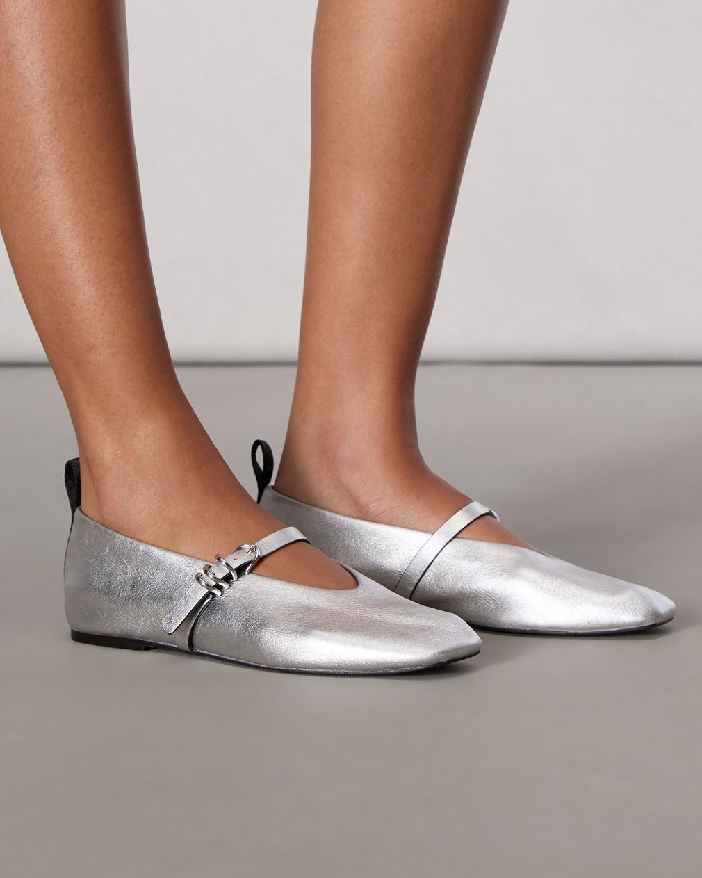 Spire Mary Jane Shoes - Silver