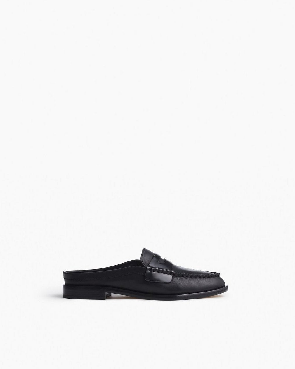 Carter Leather Mules - Black