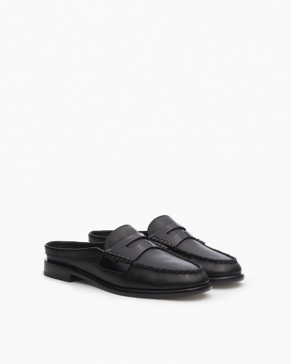 Carter Leather Mules - Black