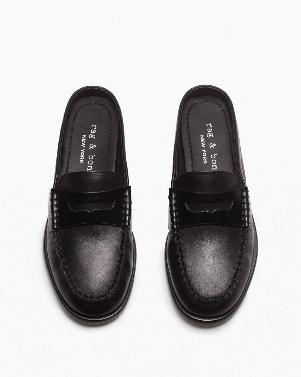 Carter Leather Mules - Black