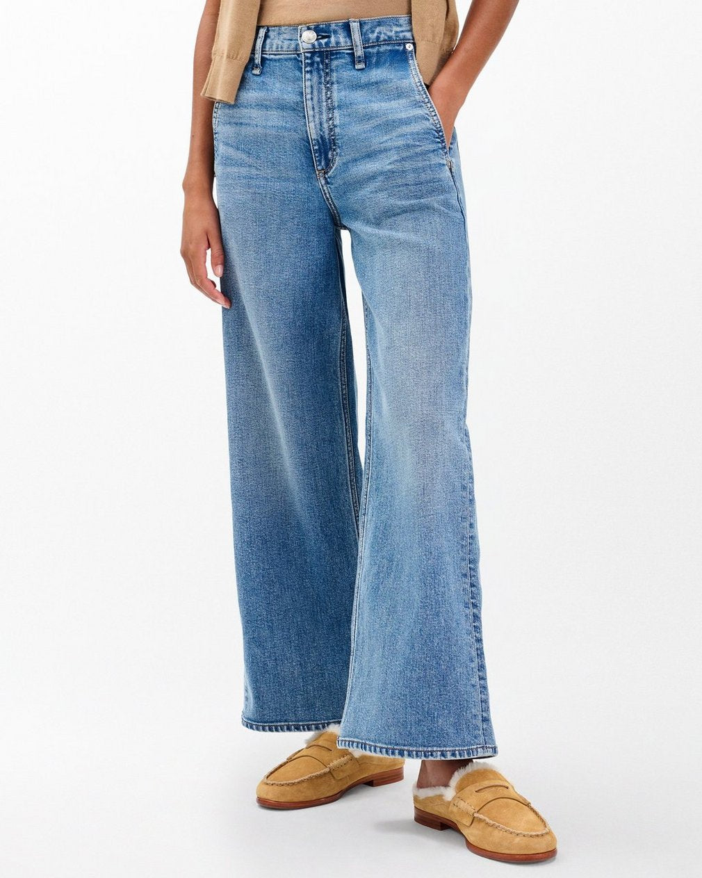 Carter Suede Shearling Mules - Caramel Suede Shearling