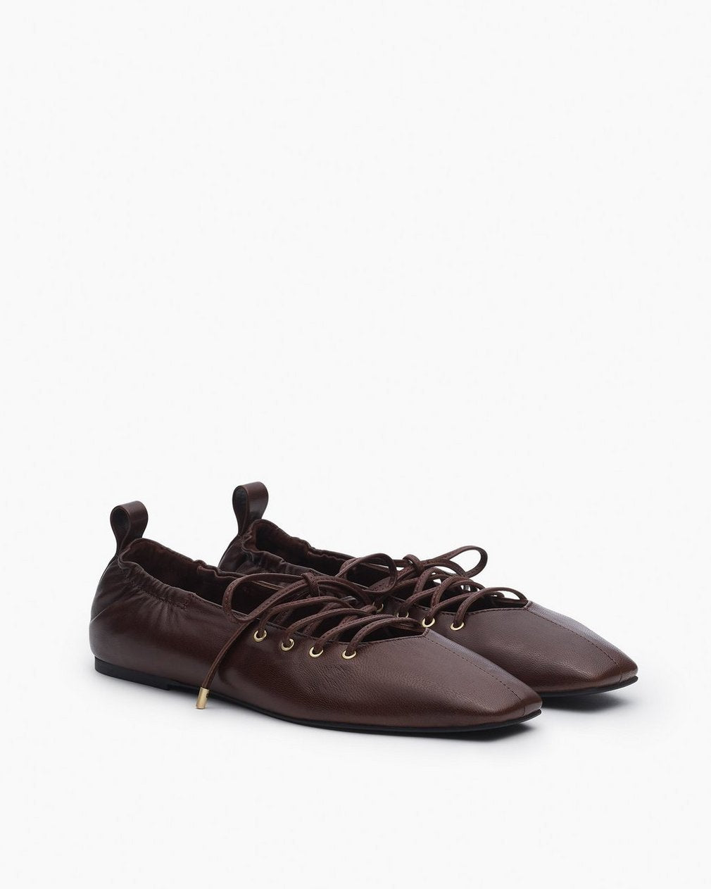 Sophia Leather Ballet Flats - Mocha