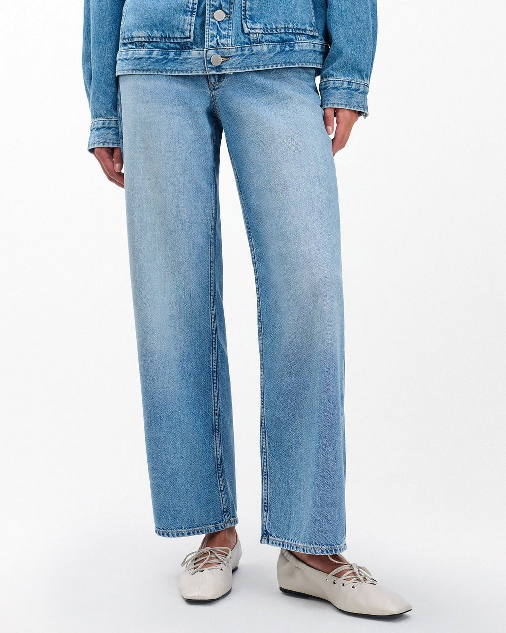 Sophia Leather Ballet Flats - Cloud