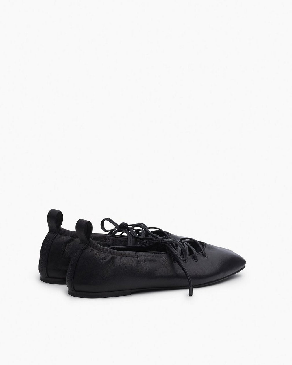 Sophia Leather Ballet Flats - Black