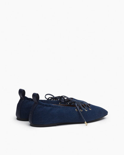 Sophia Denim Ballet Flats - Indigo Denim