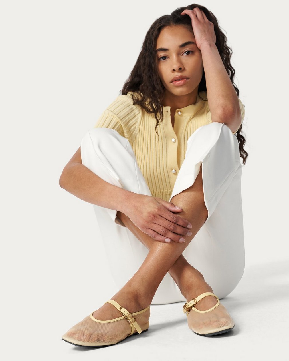Spire Mesh Mary Janes - Honey