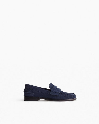 Carter Suede Moccasin Loafers - Navy Suede