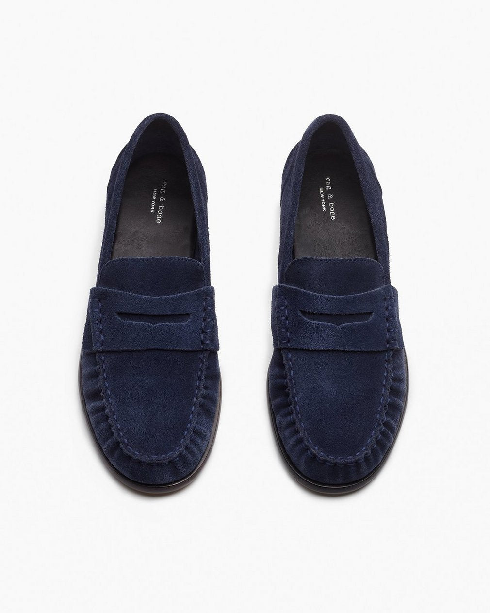 Carter Suede Moccasin Loafers - Navy Suede