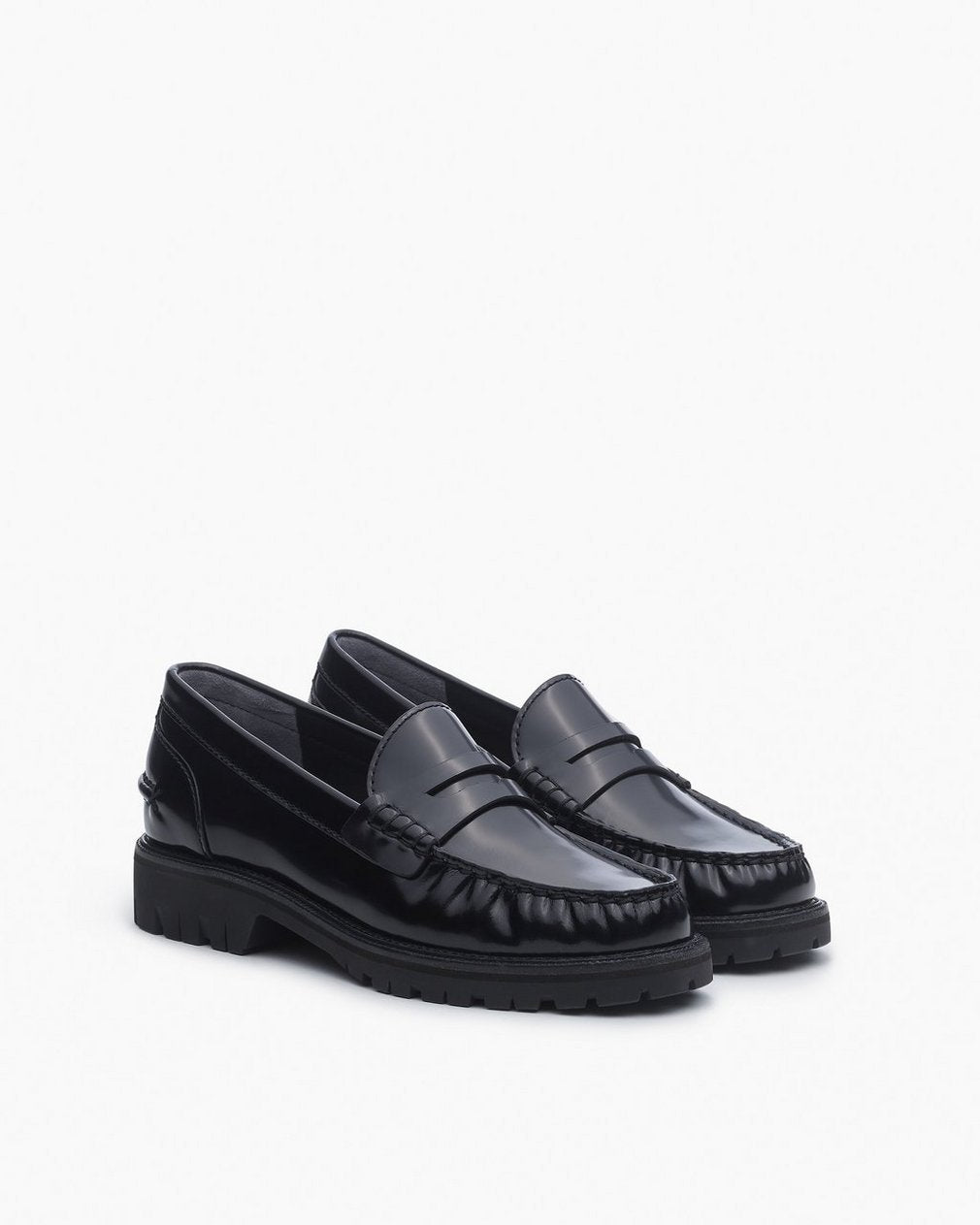 Corey Leather Loafers - Black