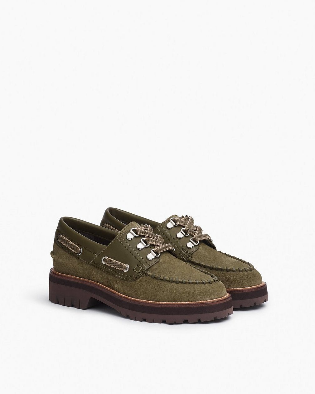 Cameron Suede Boat Shoes - Olive Night Suede